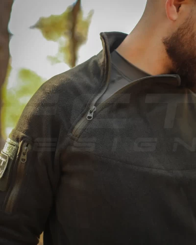 Кофта фліс Анорак лонгслів з блискавками хакі 40-42/3 40-42/3