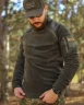 Кофта фліс Анорак лонгслів з блискавками хакі 40-42/3 40-42/3