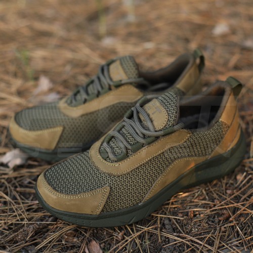 Кросівки літні Urban N-32 замша зелена підошва хакі (розмір 36-39) 36 36