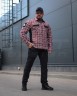 Тактическая милитари Рубашка FCT Blackbeard летняя в клетку Красно-белая (9 номер) 40-42/3