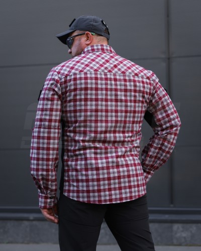 Тактична мілітарі Сорочка FCT Blackbeard літня в клітинку Червоно-біла (9 номер) 40-42/3 40-42/3