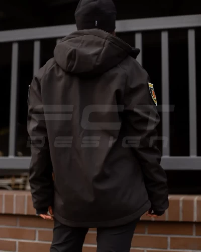 Куртка жіноча тактична зимова Хантер Софтшелл фліс Поліція чорна 40-42/3 40-42/3