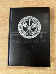 Блокнот-щоденник Судова охорона чорний з нанесенням А5