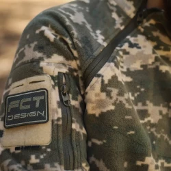 Кофта фліс Анорак лонгслів з блискавками піксель ЗСУ