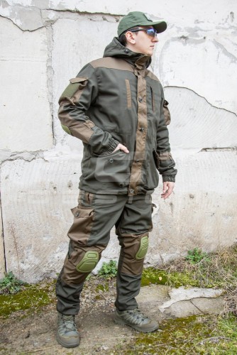 Костюм Гірка 5 тактичний демісезонний комбінований з наколінниками та налокітниками хакі 40-42/3 40-42/3