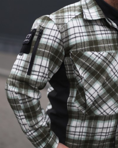 Тактична мілітарі Сорочка FCT утеплена в клітинку чорно-біла (1 номер) 40-42/3 40-42/3