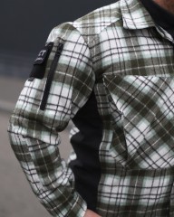 Тактична мілітарі Сорочка FCT утеплена в клітинку чорно-біла (1 номер)