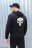 Спортивний костюм чорний тринитка з нанесенням Череп Панішер 42 42