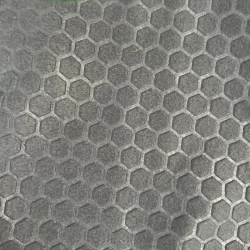 Тканина фліс Гексагон соти сірий