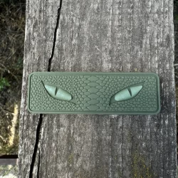 Шеврон/патч резиновый ПВХ Глаза кобры хаки