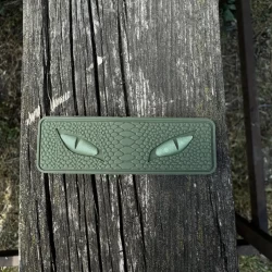 Шеврон/патч резиновый ПВХ Глаза кобры хаки