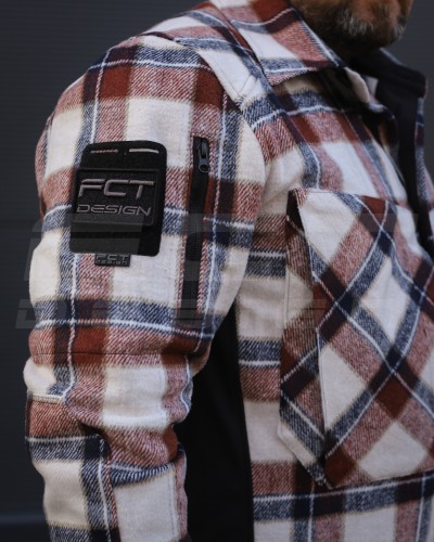 Тактическая милитари Рубашка FCT демисезон утепленная в клетку Бордово-белая (36 номер) 40-42/3