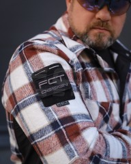 Тактическая милитари Рубашка FCT демисезон утепленная в клетку Бордово-белая (36 номер)