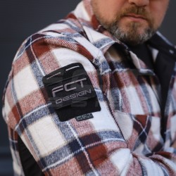 Тактична мілітарі Сорочка FCT демісезон утеплена в клітинку Бордова-біла (36 номер)
