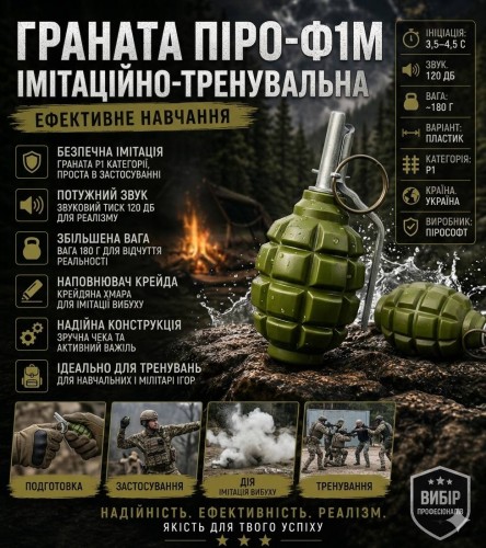 Граната ПИРО-Ф1М имитационно-тренировочная 