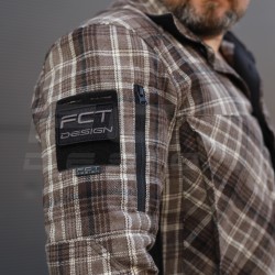 Тактична мілітарі Сорочка FCT демісезон утеплена в клітинку Коричнево-сіра (28 номер)