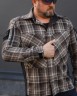 Тактическая милитари Рубашка FCT демисезон утеплена в клетку Коричнево-серая (28 номер) 40-42/3