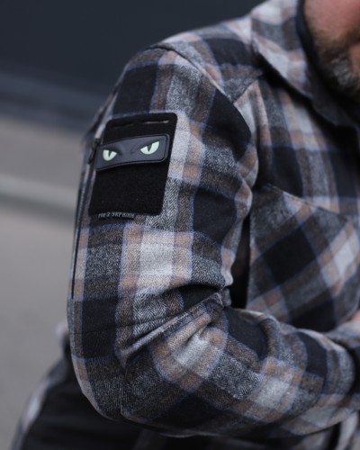 Тактична мілітарі Сорочка FCT утеплена в клітинку Біло-сіра (2 номер) 40-42/3 40-42/3