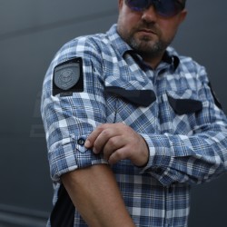 Тактична мілітарі Сорочка FCT Blackbeard демісезон в клітинку Блакитна (14 номер)