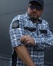 Тактическая милитари Рубашка FCT Blackbeard демисезон в клетку Голубая (14 номер) 40-42/3