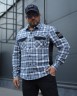 Тактическая милитари Рубашка FCT Blackbeard демисезон в клетку Голубая (14 номер) 40-42/3