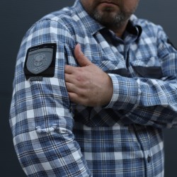 Тактична мілітарі Сорочка FCT Blackbeard демісезон в клітинку Блакитна (14 номер) 