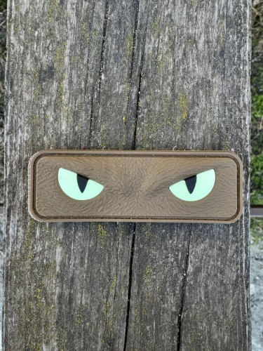 Шеврон/патч гумовий ПВХ Очі кота койот