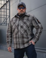 Тактическая милитари Рубашка FCT демисезон утепленая в клетку Коричнева (33 номер)