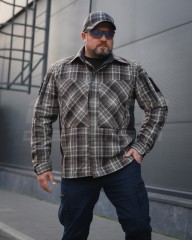 Тактическая милитари Рубашка FCT демисезон утепленая в клетку Коричнева (33 номер)