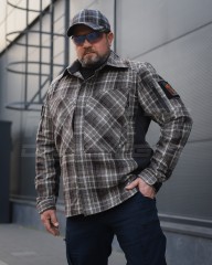 Тактическая милитари Рубашка FCT демисезон утепленая в клетку Коричнева (33 номер)
