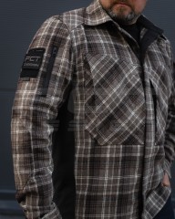 Тактическая милитари Рубашка FCT демисезон утепленая в клетку Коричнева (33 номер)