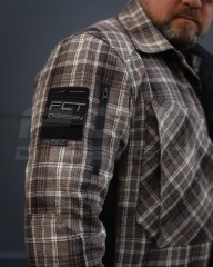 Тактическая милитари Рубашка FCT демисезон утепленая в клетку Коричнева (33 номер)