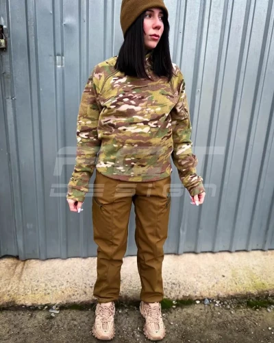 Кофта фліс жіноча Анорак лонгслів з блискавками мультикам 40-42/3 40-42/3