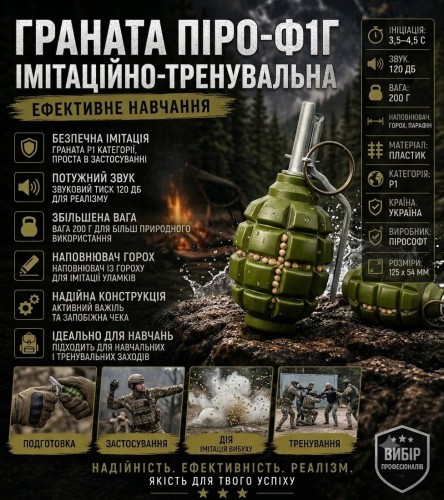 Граната ПИРО-Ф1Г имитационно-тренировочная 