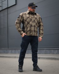 Тактична мілітарі Сорочка FCT утеплена в клітинку Койот (3 номер)
