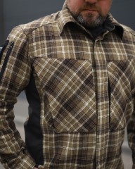 Тактична мілітарі Сорочка FCT утеплена в клітинку Койот (3 номер)