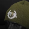 Шапка в'язана Акрил Хакі вишивка ССО 56 56