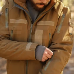 Куртка тактическая зимняя Хантер койот Софтшелл