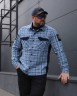 Тактическая милитари Рубашка FCT Blackbeard летняя в клетку Голубовато-черная-белая (16 номер) 40-42/3