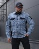 Тактическая милитари Рубашка FCT Blackbeard летняя в клетку Голубовато-черная-белая (16 номер) 40-42/3