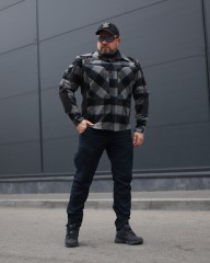 Тактична мілітарі Сорочка FCT утеплена в клітинку Сіро-синя (4 номер)