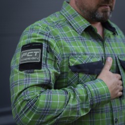 Тактична мілітарі Сорочка FCT Blackbeard демісезон в клітинку Зелена (12 номер)