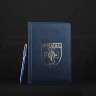 Блокнот ежедневник ДСНС темно-синий А5 с тиснением датированный на 2026 год 21х29,7 см-1241