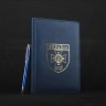 Блокнот ежедневник ДСНС темно-синий А5 с тиснением датированный на 2026 год 21х29,7 см-1241