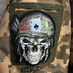Шеврон/патч гумовий ПВХ Череп В'єтнам