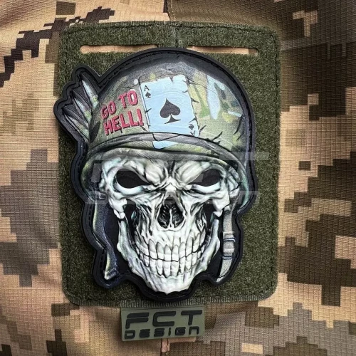 Шеврон/патч гумовий ПВХ Череп В'єтнам