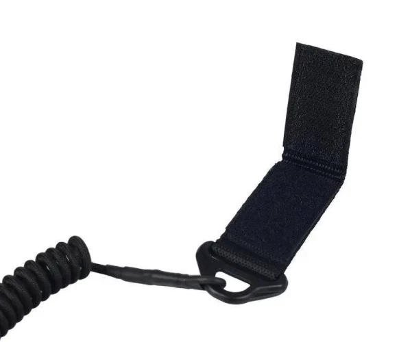 Шнур страхувальний Тренчик із карабіном чорний