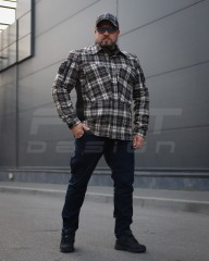 Тактическая милитари Рубашка FCT демисезон утепленная в клеточку Коричнево-черная (32 номер)