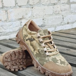 Кросівки літні тактичні Енерджі з тканинними вставками піксель ЗСУ