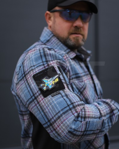 Тактична мілітарі Сорочка FCT демісезон утеплена в клітинку Блакитна (41 номер) 40-42/3 40-42/3